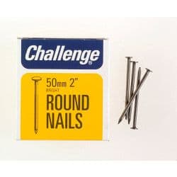 Challenge Round Wire Nails - Bright Steel (Box Pack) - 50mm
