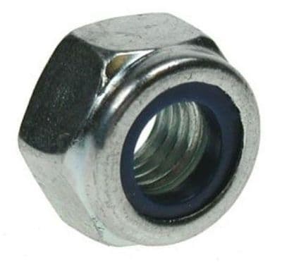 Class 8 Nylon Insert Nuts P Type DIN 982 BZP - M8 x 1.25P