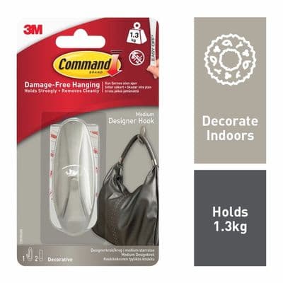 Command™ Decorative Hook - 1 hook, 2 medium strips