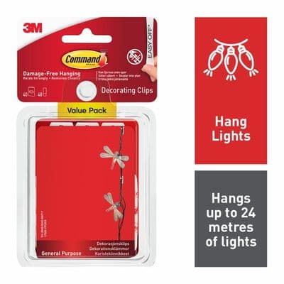 Command™ General Purpose Clips - Value Pack of 40 Clips, 48 Mini Strips