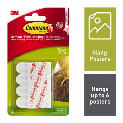 Command™ Poster Strips - Pack 12