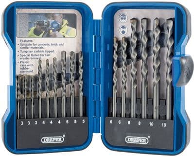 Draper Masonry Drill Bit Set - 15 Piece