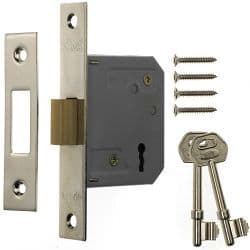 Era 3 Lever Mortice Deadlock 63mm - Finish: Brass Effect