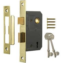 Era 3 Lever Mortice Sashlock 63mm - Finish: Brass Effect