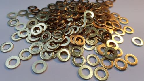 FORM A SOLID BRASS WASHERS DIN 125A
