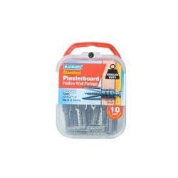 Plasplugs Regular Duty Plasterboard Fixings - 10 Pack