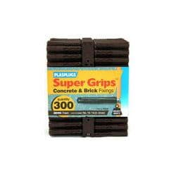 Plasplugs Supergrip Fixings - Brown - 300 Pack