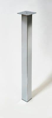 Rothley Rothley Tube Square Worktop Leg - Chrome 870mm