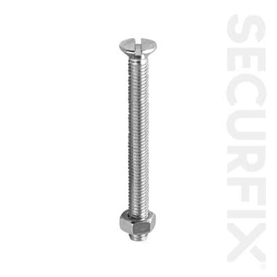 Securfix Csk Machine Screw Zinc Plated M4X40mm - 100 Pack
