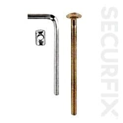 Securfix Furniture Bolt M6X100mm - 1 Pack