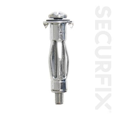 Securfix Heavy Duty Hollow Wall Anchors M4x40 - 5 Pack