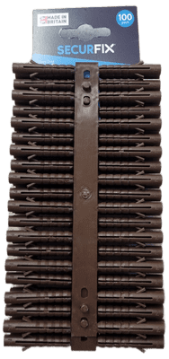 Securfix Heavy Duty Wall Plugs Brown - 100 Pack