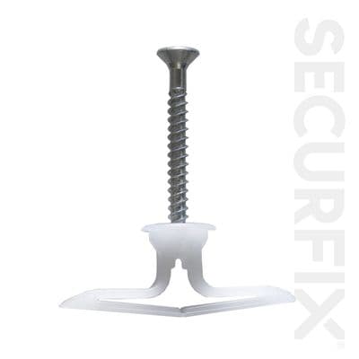Securfix Medium Duty Plasterboard Plugs With Screws - 10 Pack