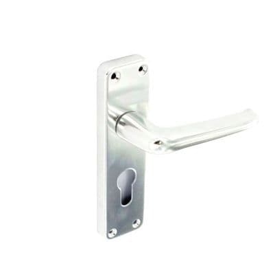 Securit Aluminium Euro Hadles Bright 1 Pair - 150mm