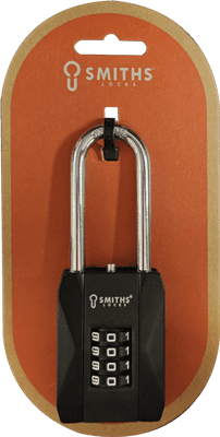 Smiths Locks HD Combination Long Shackle Padlock - 50mm