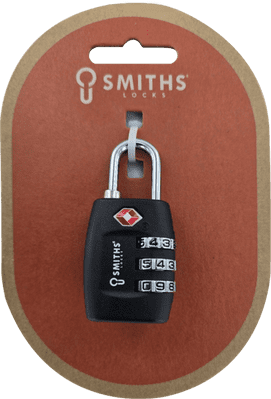 Smiths Locks TSA Padlock 3 Dial - 35mm