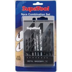 SupaTool Combination Drill Bit Set - 9 Pcs