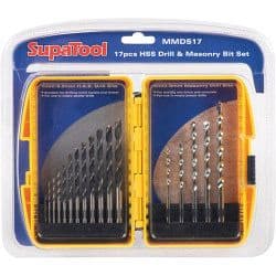SupaTool HSS Drill & Masonry Bit Set - 17 Pieces