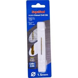 SupaTool Titanium Coated HSS Drill Bits - 1.5x40mm