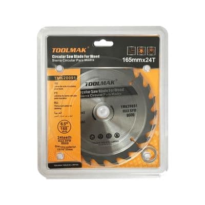 Toolmak Circular Saw Blade For Wood 24t - 165mm