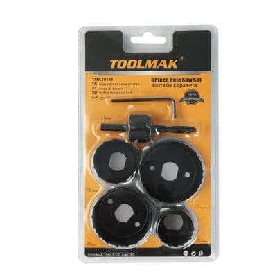 Toolmak Hole Saw Set - 6pce